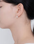 Pearlescent Elegance Studs with Freshwater Pearls & CZ